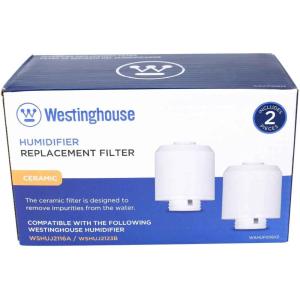 Westinghouse Ceramic Ball Filter Set for Westinghouse Humidifiers WSHUJ2123B & WSHUJ2116A (2 Pack) – Features Honeycomb Filtration System to Maintain Clean and Breathable Air