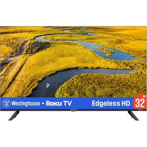 Westinghouse Edgeless Roku TV – 32 Inch Smart Television, LED HD w/Wi-Fi & Mobile App Connectivity, Flat Screen Compatible w/Apple AirPlay, Alexa, & Google Assistant(32 Inch Edgeless HD)