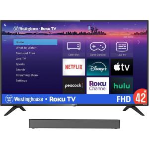 Westinghouse Full HD 42 Inch TV and 2.0 Compact Mini Sound Bar