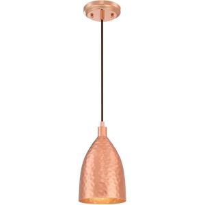 Westinghouse Lighting 6105400 One-Light Indoor Mini Pendant, Hammered Copper Finish(Bronze)