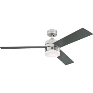 Westinghouse Lighting 74006A00 Modern Alta Vista Works with Alexa Smart WiFi Ceiling Fan with LED Light, Remote Control 52 Inch Matte Black Finish, Opal Frosted Glass, A Certified for Humans Device(Brushed Nickel)