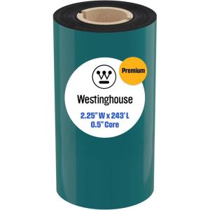 Westinghouse Premium Oil Change Stickers Resin Ribbon 2.25″ x 243′. 0.5″ Core, 57mm x 74m. Thermal Transfer, Health Care, Manufacturing, Laboratories Sticker. Works with Zebra TLP 2824 Plus 5100