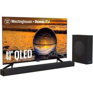 Westinghouse QLED 43 Inch TV and 5.1.2 All-in-One Soundbar