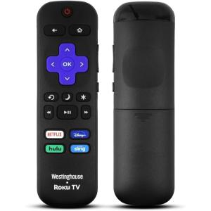 Westinghouse Remote (RC-AFIR) with Netflix/Disney/Hulu/Sling Keys – Black
