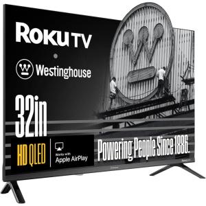 Westinghouse Roku TV – 40 Inch Smart TV, FHD QLED Television w/Dolby Digital+, Wi-Fi & Mobile App Connectivity, Flat Screen, Bluetooth, Compatible w/Apple AirPlay, Alexa, & Google Assistant(32 Inch – HD QLED)