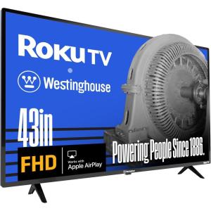 Westinghouse Roku TV – 42 Inch Smart TV, 1080P FHD Television with Wi-Fi Connectivity and Mobile App, Flat Screen, Bluetooth, Compatible with Apple AirPlay, Alexa and Google Assistant(43 Inch)