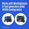 Westinghouse 25-Foot Natural Gas Hose with Adapter, 1/2-Inch Diameter, For Westinghouse Tri Fuel Generators