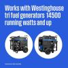 Westinghouse 25-Foot Natural Gas Hose with Adapter, 3/4-Inch Diameter, For Westinghouse Tri Fuel Generators