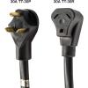 Westinghouse 3021225C 25′ Generator Cord, 30A 120V L14-30P to L14-30R(50′ Cord: 30A TT-30)