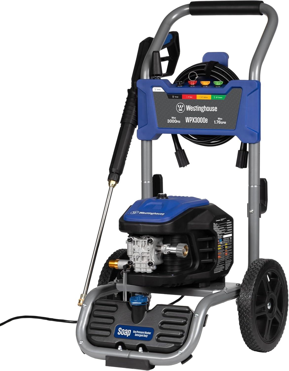 image:imageWestinghouse WPX2300e Electric Pressure Washer 2300 Max PSI and 176 Max GPM Induction Motor Onboard Soap Tank Spray Gun and Wand 5 Nozzle Set for CarsFencesDrivewaysHomesPatiosFurniture3000 Max PSI
