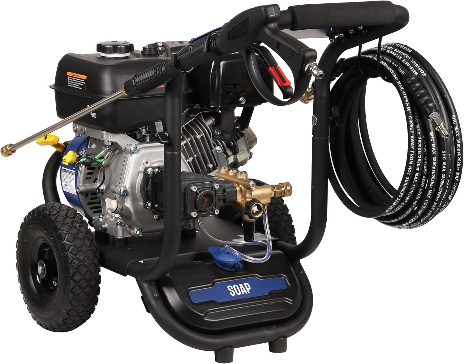 image:imageWestinghouse WPX3800 Gas Pressure Washer 3800 PSI and 36 Max GPM Onboard Soap Tank Spray Gun and Wand 5 Nozzle Set for CarsFencesDrivewaysHomesPatiosFurniture Black3800 Max PSI