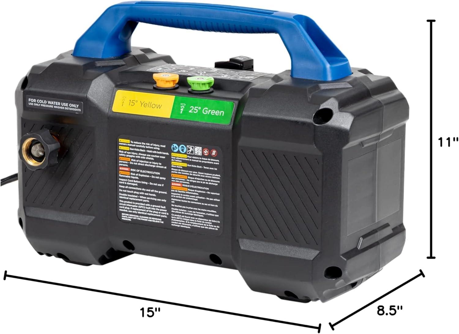 image:imageWestinghouse ePX3100v Electric Pressure Washer 2100 Max PSI 176 Max GPM Builtin Carry Handle Detachable Foam Cannon ProStyle Steel Wand 3Nozzle Set for CarsFencesDrivewaysHomePatios2100 Max PSI Handheld