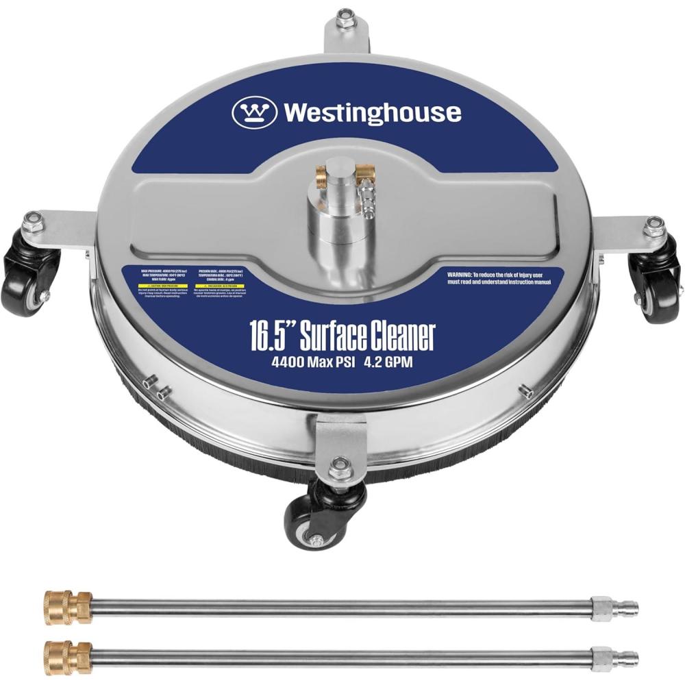 image:imageWestinghouse WPX3800 Gas Pressure Washer 3800 PSI and 36 Max GPM Onboard Soap Tank Spray Gun and Wand 5 Nozzle Set for CarsFencesDrivewaysHomesPatiosFurniture Black165 Stainless Steel Surface Cleaner