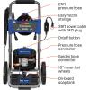 Westinghouse WPX3400e Electric Pressure Washer, 3400 Max PSI and 2.0 Max GPM, Brushless Motor, Onboard Soap Tank, Spray Gun and Wand, 5 Nozzle Set, for Cars/Fences/Driveways/Homes/Patios/Furniture(3400 Max PSI)