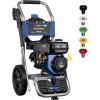 Westinghouse WPX3400 Gas Pressure Washer, 3400 PSI and 2.6 Max GPM, Onboard Soap Tank, Spray Gun and Wand, 5 Nozzle Set, for Cars/Fences/Driveways/Homes/Patios/Furniture(3400 Max PSI)