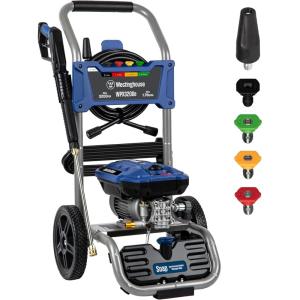 Westinghouse WPX3400e Electric Pressure Washer, 3400 Max PSI and 2.0 Max GPM, Brushless Motor, Onboard Soap Tank, Spray Gun and Wand, 5 Nozzle Set, for Cars/Fences/Driveways/Homes/Patios/Furniture(3200 Max PSI)
