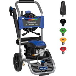 Westinghouse WPX3400e Electric Pressure Washer, 3400 Max PSI and 2.0 Max GPM, Brushless Motor, Onboard Soap Tank, Spray Gun and Wand, 5 Nozzle Set, for Cars/Fences/Driveways/Homes/Patios/Furniture(3400 Max PSI)