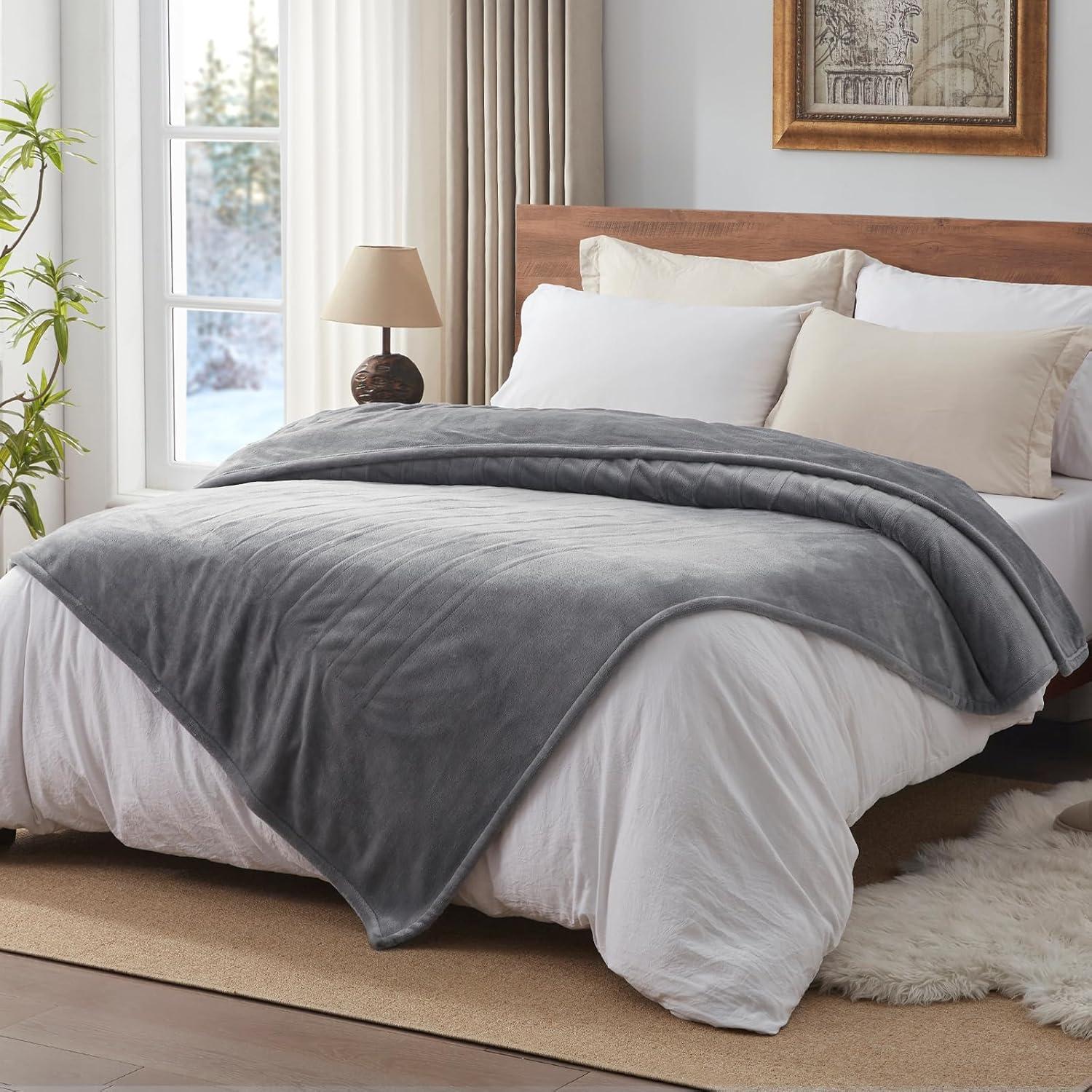 image:imageWestinghouse Heated Blanket Queen Size Electric Heating Blanket with 10 Heating Levels 112 Hours Auto Shut Off Fast Heating Warming Blanket Machine Washable Queen84x90 InchesLight GreyLight Grey