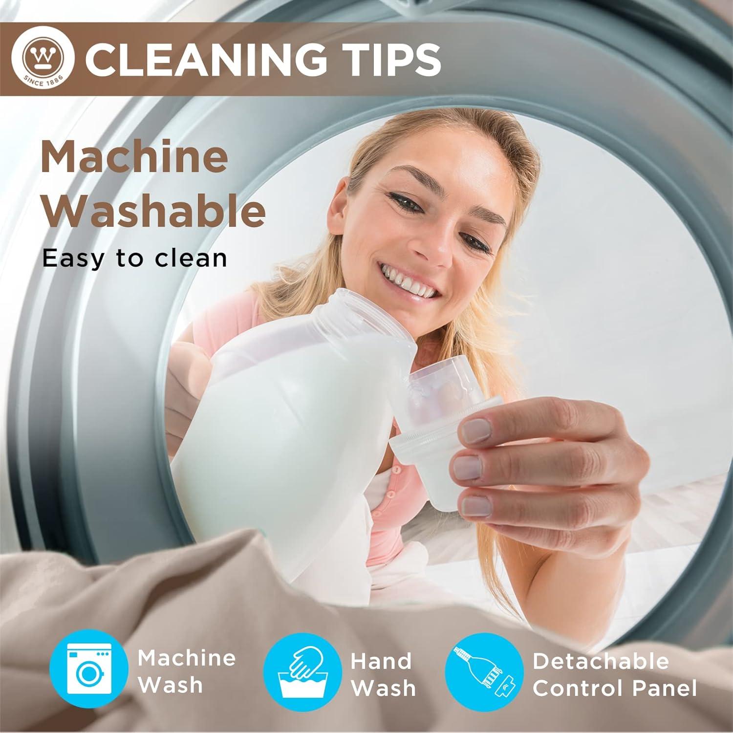 image:imageWestinghouse Heated Blanket Queen Size Electric Heating Blanket with 10 Heating Levels 112 Hours Auto Shut Off Fast Heating Warming Blanket Machine Washable Queen84x90 InchesLight GreyBeige