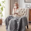 Westinghouse Heated Blanket Queen Size, Electric Heating Blanket with 10 Heating Levels, 1-12 Hours Auto Shut Off, Fast Heating Warming Blanket, Machine Washable (Queen,84×90 Inches,Light Grey)(Light Grey)