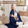 Westinghouse Heated Blanket Queen Size, Electric Heating Blanket with 10 Heating Levels, 1-12 Hours Auto Shut Off, Fast Heating Warming Blanket, Machine Washable (Queen,84×90 Inches,Light Grey)(Navy Blue)