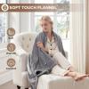 Westinghouse Heated Blanket Queen Size, Electric Heating Blanket with 10 Heating Levels, 1-12 Hours Auto Shut Off, Fast Heating Warming Blanket, Machine Washable (Queen,84×90 Inches,Light Grey)(Light Grey)