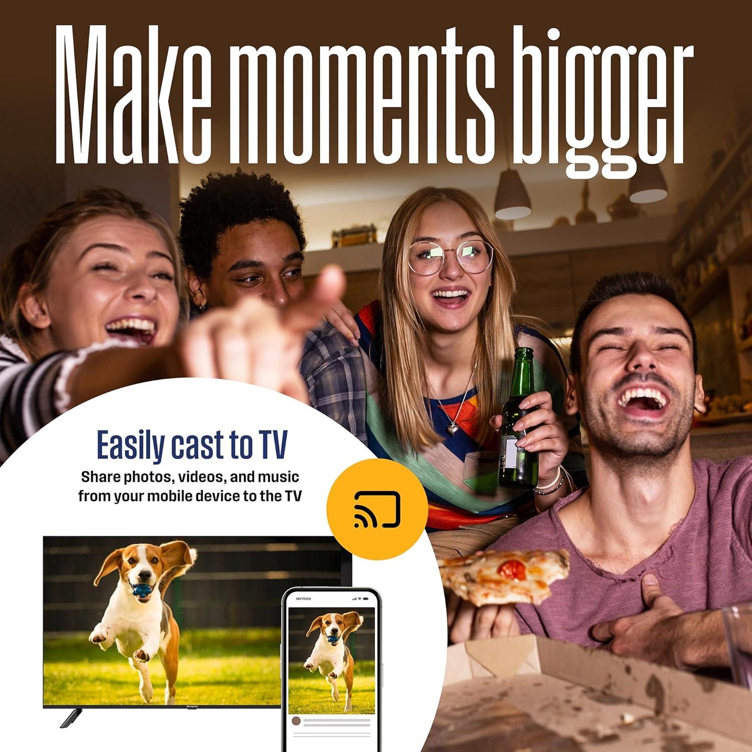 image:imageWestinghouse Edgeless QLED Roku TV 75 Inch Smart Television 4K UHD wHDR 10 Dolby Vision WiFi amp Mobile App Connectivity Flat Screen Compatible wApple Home Kit Alexa amp Google Assistant