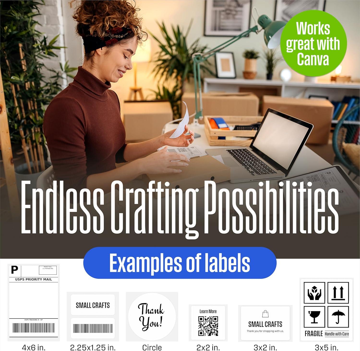 image:imageWestinghouse USB Shipping Label Printer for Mac amp Windows Compatible with USPS UPS FedEx Ebay Amazon amp More Commercial Grade Thermal Label Printer for Shipping Packages Includes Sample Labels