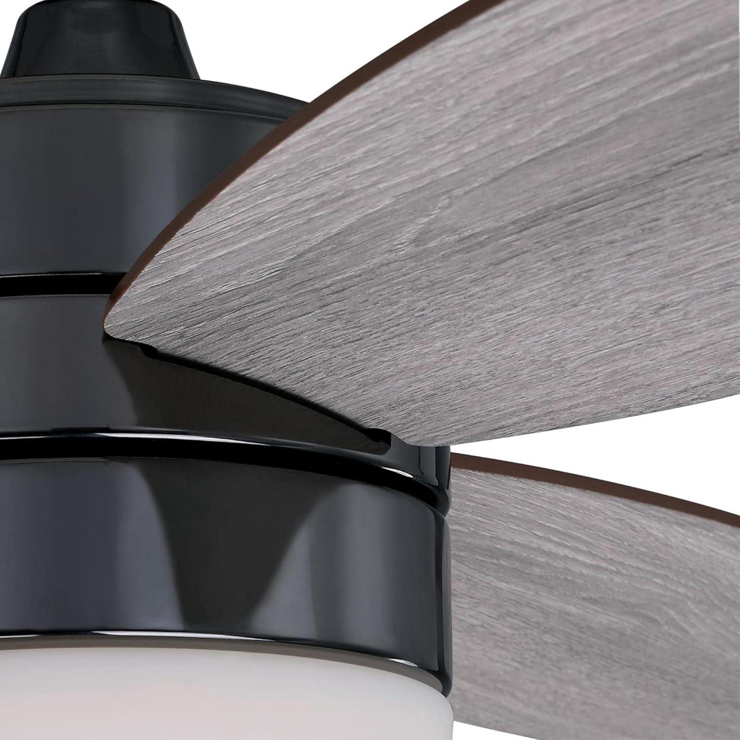 image:imageWestinghouse Lighting 7305200 Drake Modern LED Ceiling Fan with Light and Remote 48 Inch Gun Metal Finish Opal Frosted Glass