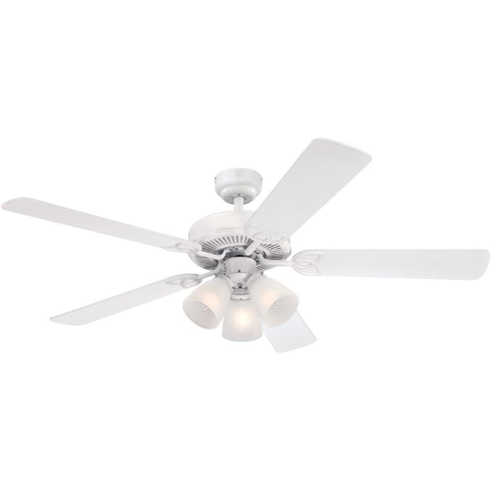 image:imageWestinghouse 7237100 Vintage Indoor Ceiling Fan with Light 52 Inch Brushed NickelWhite