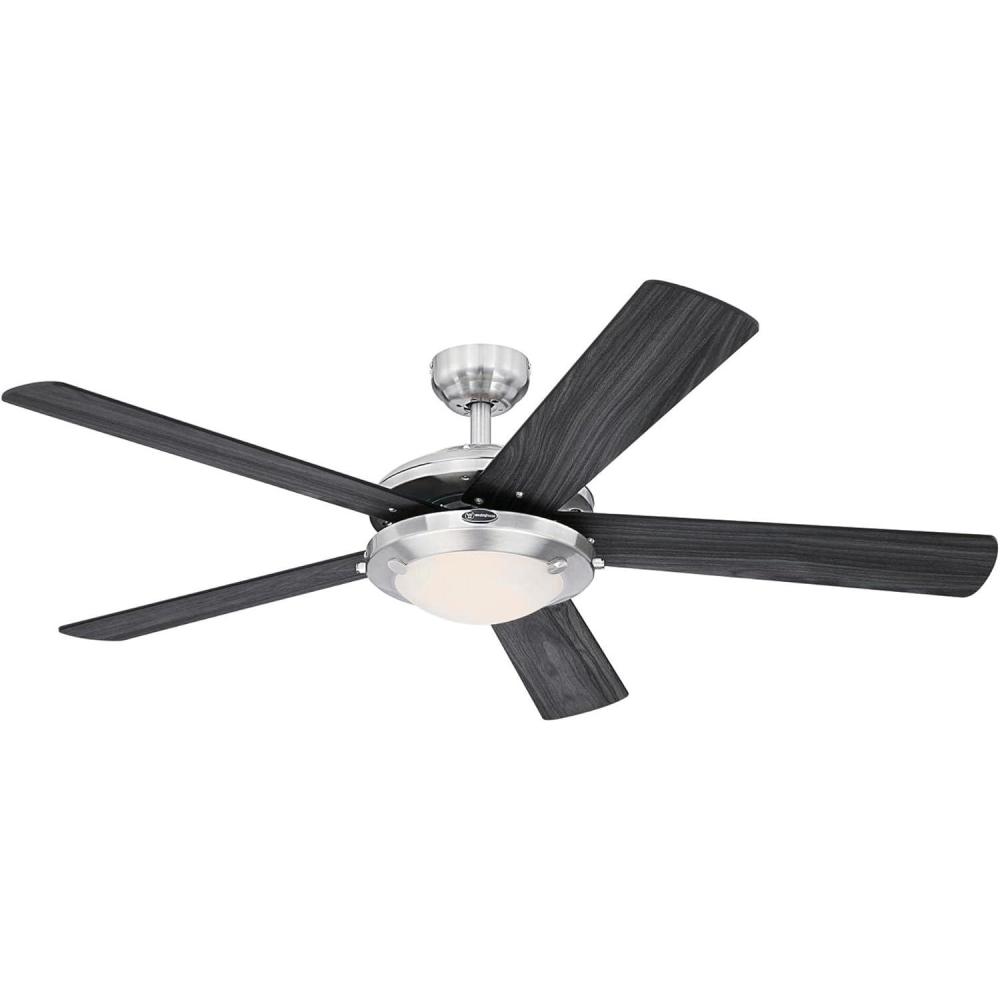 image:imageWestinghouse 7307200 Comet Transitional Dimmable LED Ceiling Fan with Light 52 Inch Espresso Finish Frosted GlassCharcoal