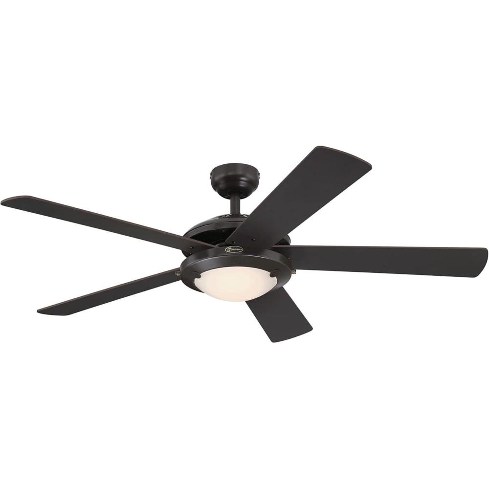image:imageWestinghouse 7307200 Comet Transitional Dimmable LED Ceiling Fan with Light 52 Inch Espresso Finish Frosted GlassEspresso