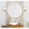 Westinghouse 6128300 Enzo James Contemporary One Light Wall Fixture, Brushed Brass Finish, Frosted Glass(Champagne Brass)