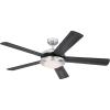Westinghouse 7307200 Comet, Transitional Dimmable LED Ceiling Fan with Light, 52 Inch, Espresso Finish, Frosted Glass(Charcoal)