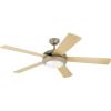 Westinghouse 7307200 Comet, Transitional Dimmable LED Ceiling Fan with Light, 52 Inch, Espresso Finish, Frosted Glass(Light Maple)