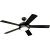 Westinghouse 7307200 Comet, Transitional Dimmable LED Ceiling Fan with Light, 52 Inch, Espresso Finish, Frosted Glass(Matte Black)