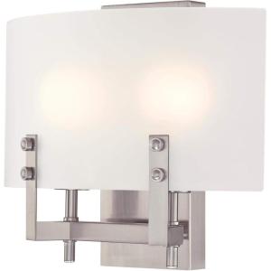Westinghouse 6128300 Enzo James Contemporary One Light Wall Fixture, Brushed Brass Finish, Frosted Glass(White)