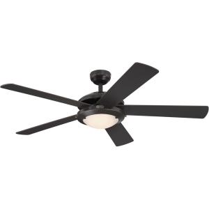 Westinghouse 7307200 Comet, Transitional Dimmable LED Ceiling Fan with Light, 52 Inch, Espresso Finish, Frosted Glass(Espresso)