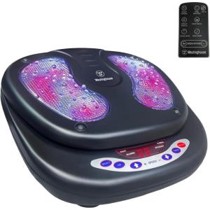 Westinghouse Ergonomic Heated Foot Massager for Circulation & Pain Relief with Reflexology Pressure Points, 4 Massage Modes, 8 Heat Settings, 15 Speed Adjustment Levels, & Wireless Remote Control
