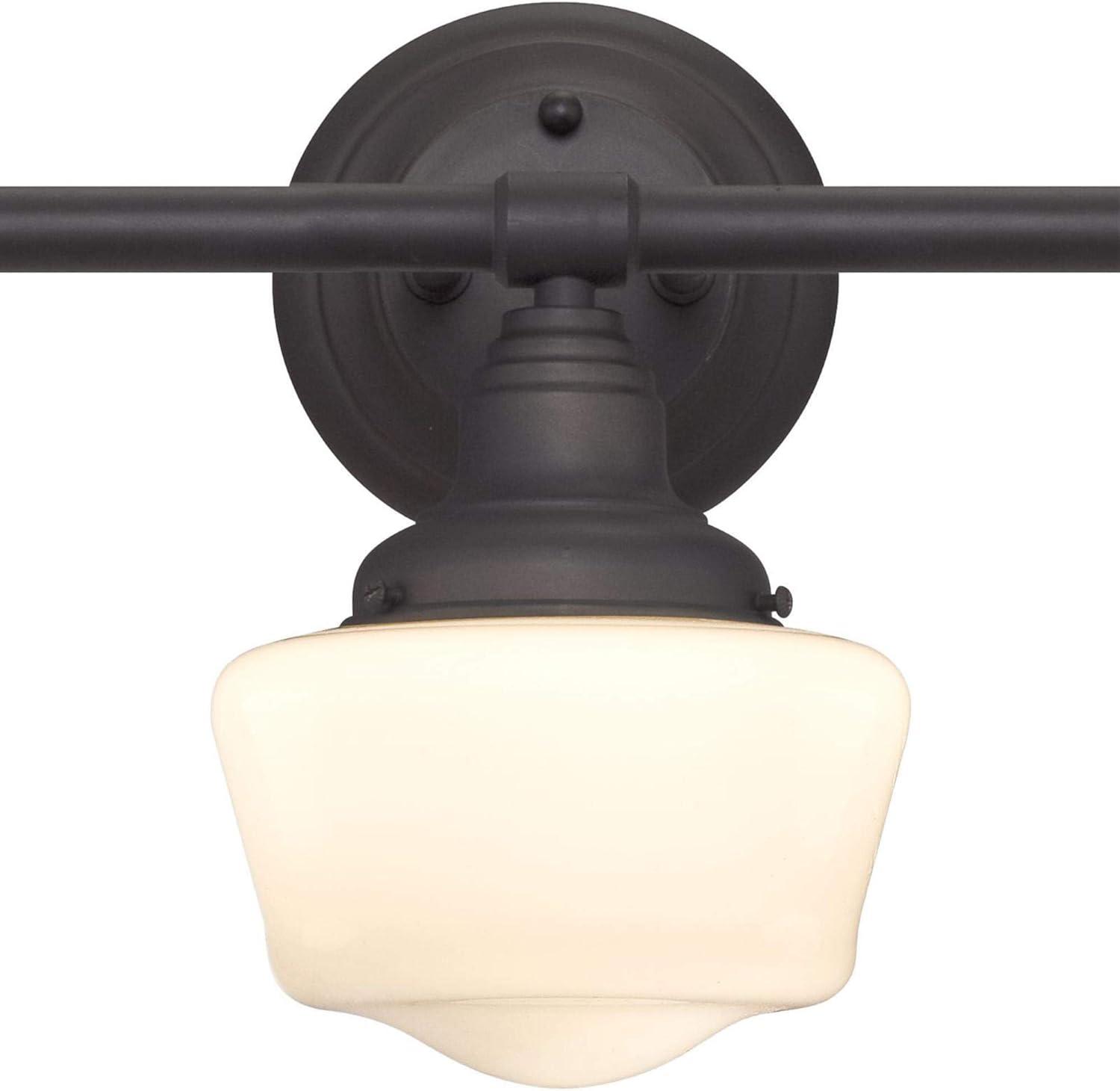 image:imageWestinghouse 6342100 Scholar ThreeLight Indoor Wall Fixture Oil Rubbed Bronze Finish with White Opal Glass Oilrubbed Bronze