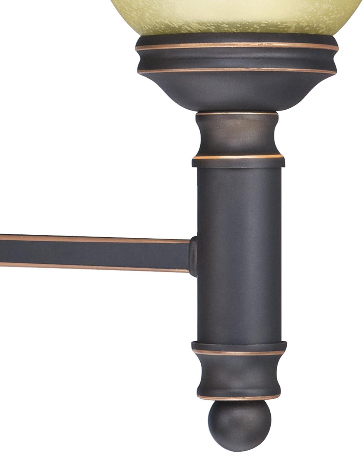 image:imageWestinghouse 6342800 Montrose ThreeLight Indoor Wall Fixture Oil Rubbed Bronze Finish with Highlights and Mocha Scavo Glass