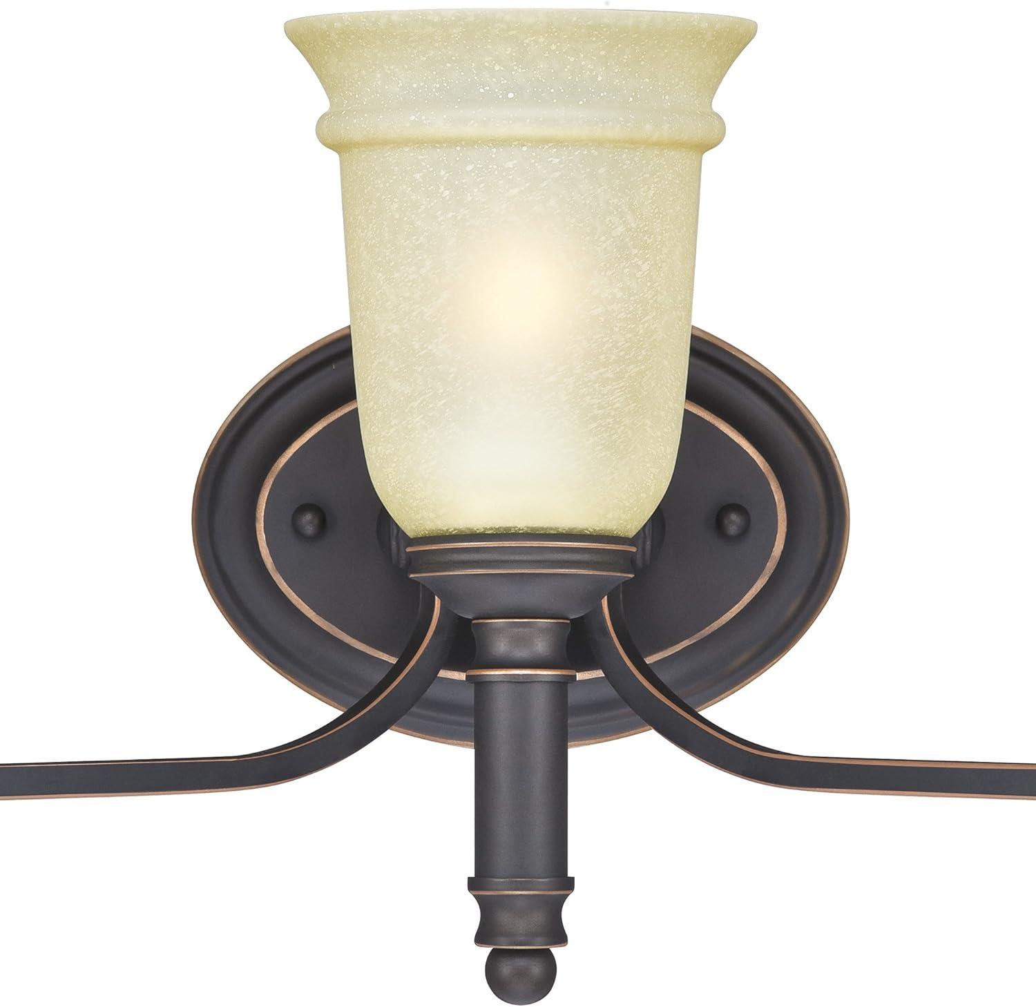 image:imageWestinghouse 6342800 Montrose ThreeLight Indoor Wall Fixture Oil Rubbed Bronze Finish with Highlights and Mocha Scavo Glass