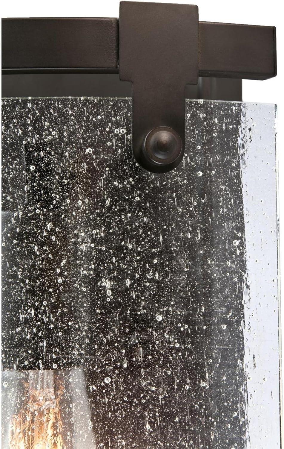 image:imageWestinghouse 6352300 Burnell OneLight Indoor Oil Rubbed Bronze Finish with Clear Seeded Glass Wall Fixture Black