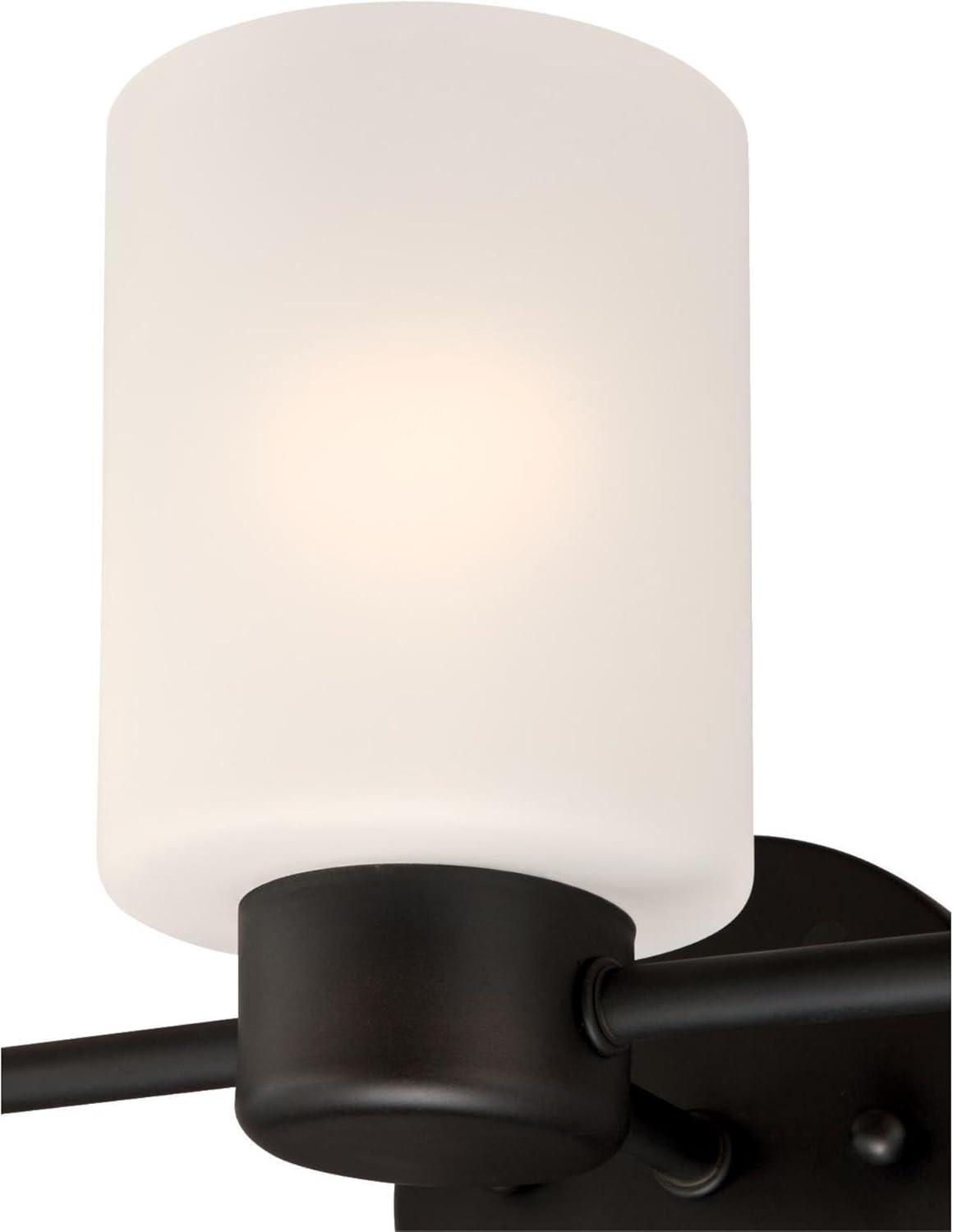 image:imageWestinghouse 6354100 Sylvestre ThreeLight Indoor Wall Fixture Oil Rubbed Bronze Finish with Frosted Glass