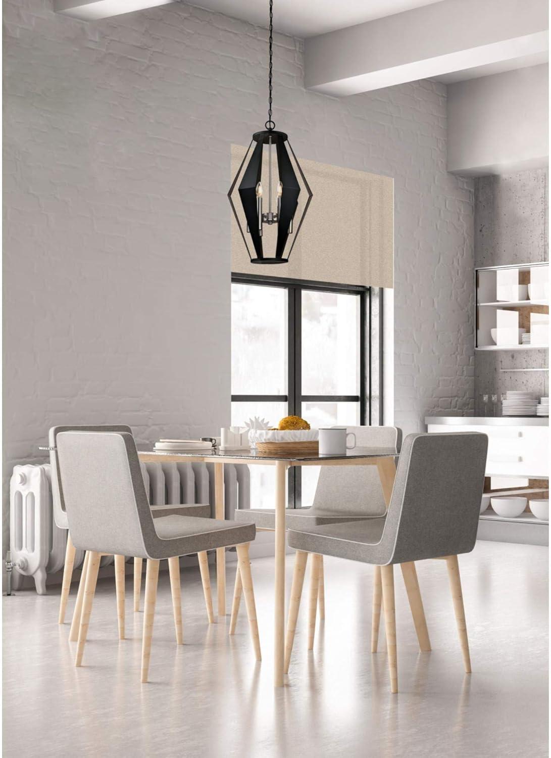 image:imageWestinghouse 6367700 Coltin SixLight Indoor Chandelier Matte Black Finish with Dark Pewter Accents