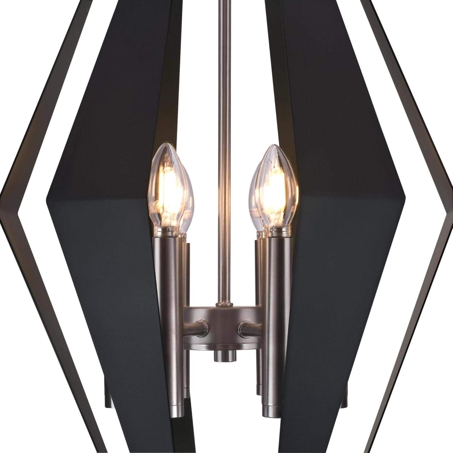 image:imageWestinghouse 6367700 Coltin SixLight Indoor Chandelier Matte Black Finish with Dark Pewter Accents