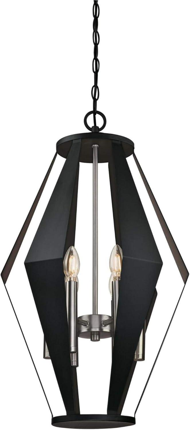 image:imageWestinghouse 6367700 Coltin SixLight Indoor Chandelier Matte Black Finish with Dark Pewter Accents