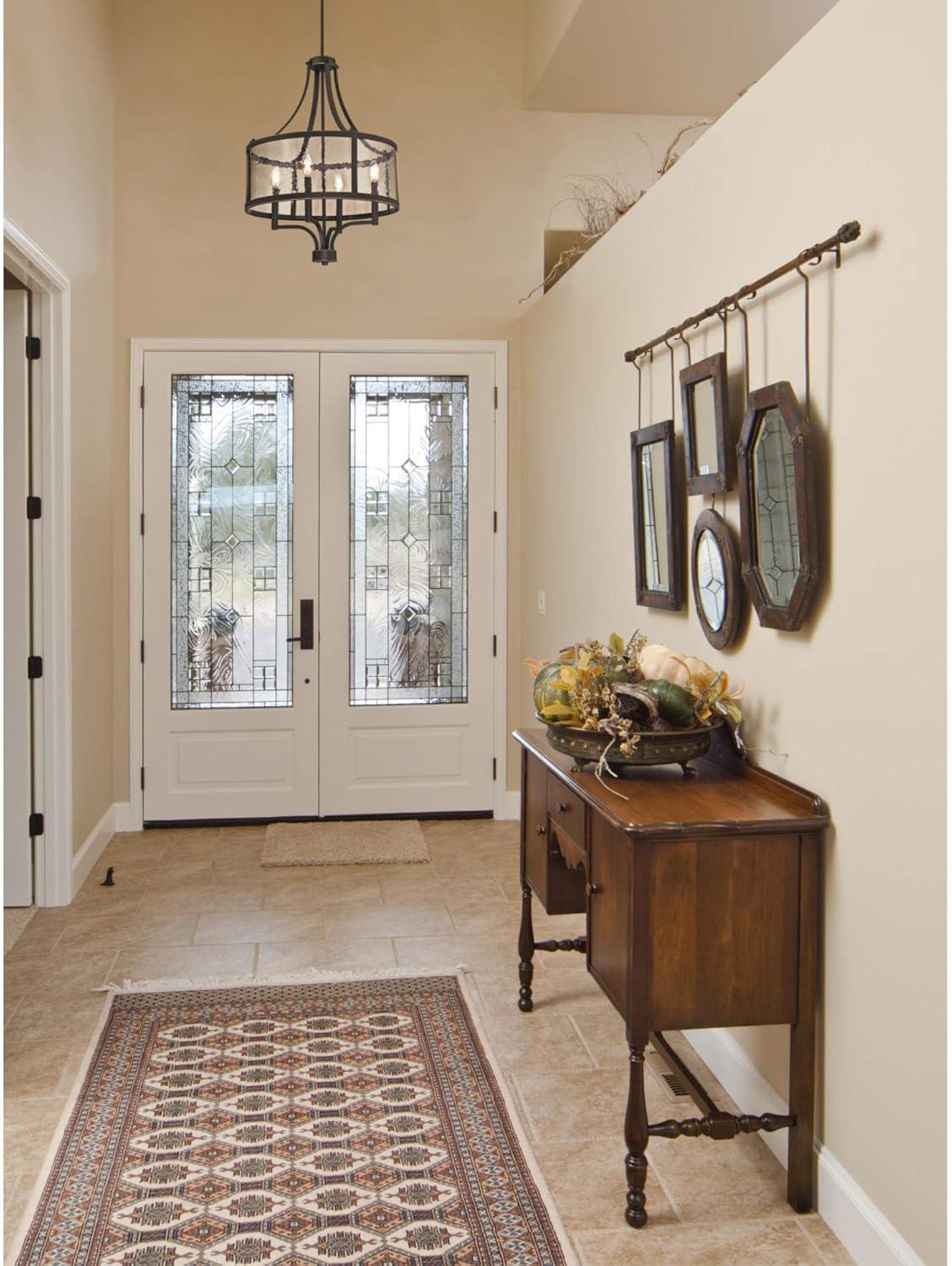 image:imageWestinghouse 6368400 Belle View FourLight Indoor Oil Rubbed Bronze Finish with Highlights and Clear Seeded Glass Chandelier One Size Oilrubbed Bronze