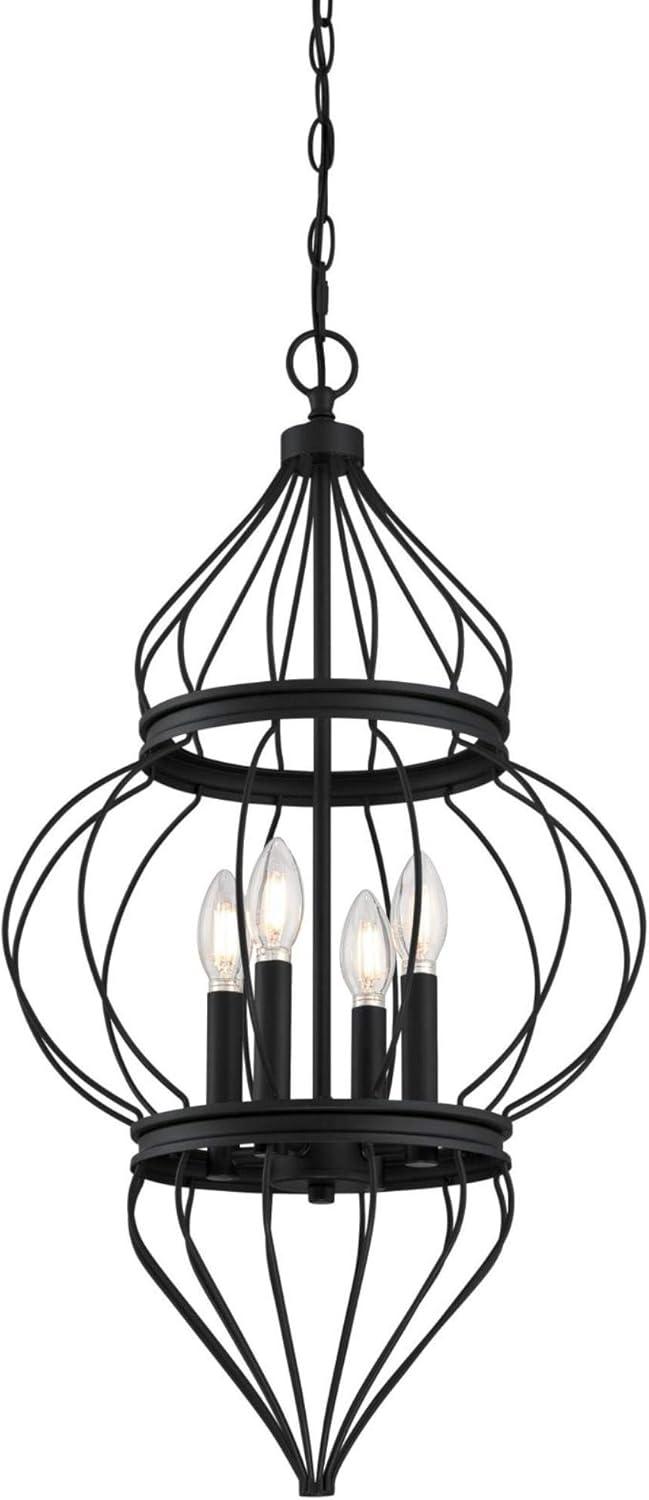 image:imageWestinghouse 6368600 Salma FourLight Indoor Chandelier Matte Black Finish