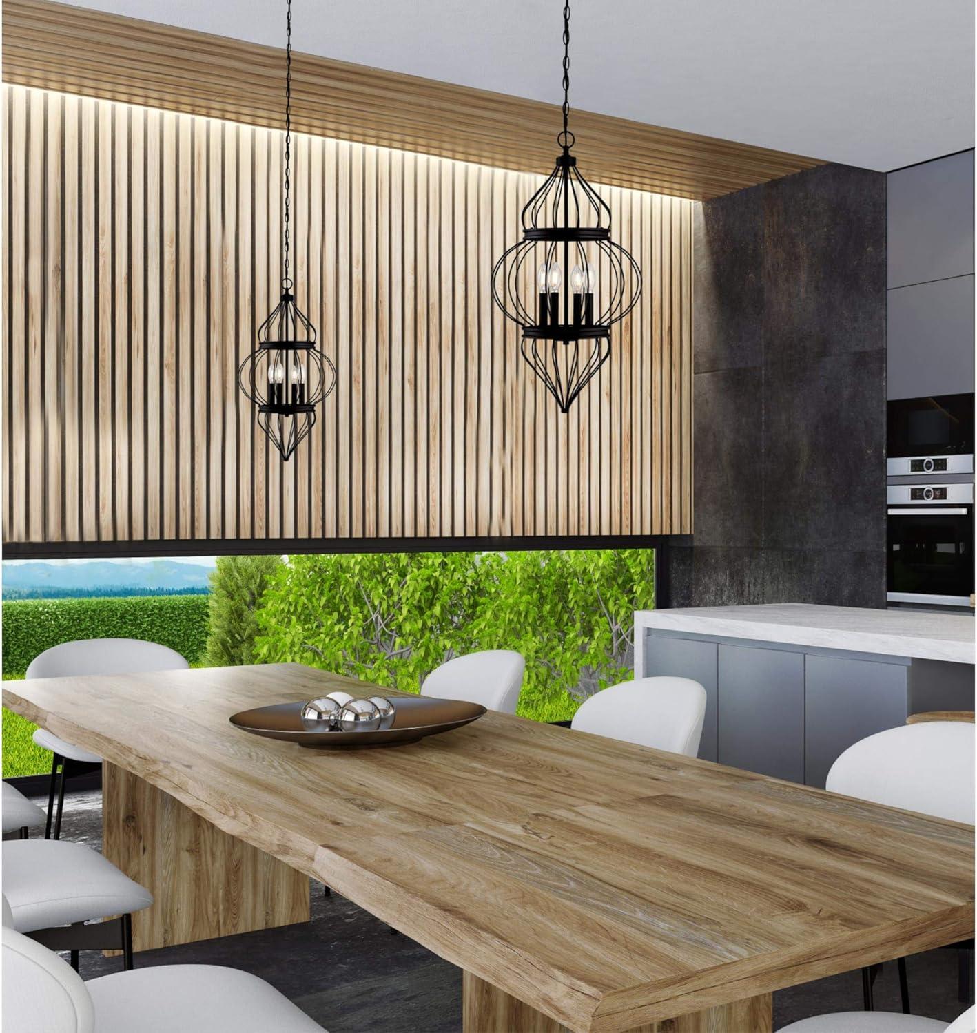 image:imageWestinghouse 6368600 Salma FourLight Indoor Chandelier Matte Black Finish